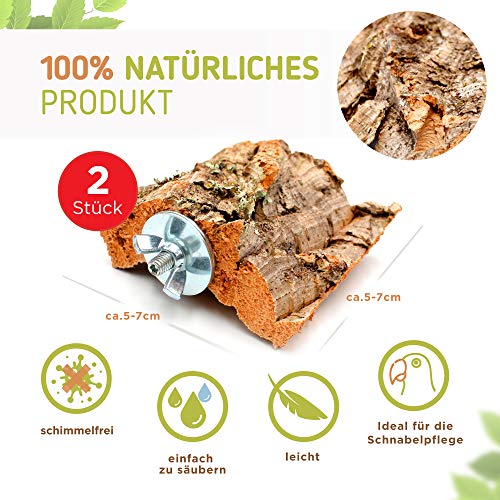 2 x Piksteen van Kurk - Het Smakelijke Alternatief voor de Kalksteen voor Vogels of Sepiaschelp, Parkieten Speelgoed - Afbeelding 5