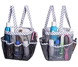 Attmu 2 Pack Portable Mesh Shower Caddy Dorm with 8