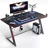 DESINO Gaming Desk 40 inch PC Computer Desk, Home Office Desk Gaming Table Z Shaped Gamer Workstation with Cup Holder…