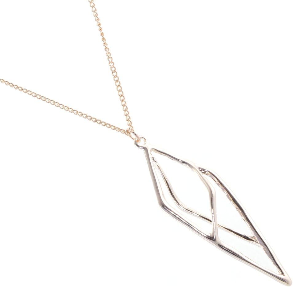 Fun Fashion Jewellery: Rose Gold Necklace with Statement 3D Arrowhead Pendant (R149)
