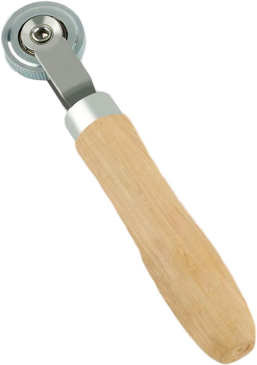 Podoy Tire Patch Wooden Handle Repair 1 1/2" Dia Roller Tool: Automotive