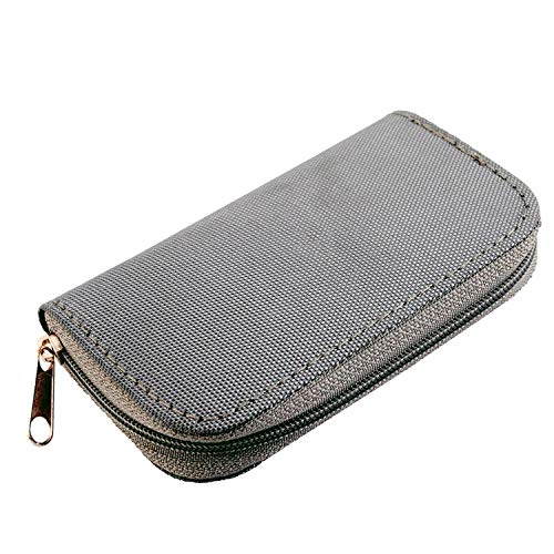 Emoly Memory Card Carrying Case - Suitable for SDHC and SD Cards - 8 Pages and 22 Slots -Gray, CCKB-03