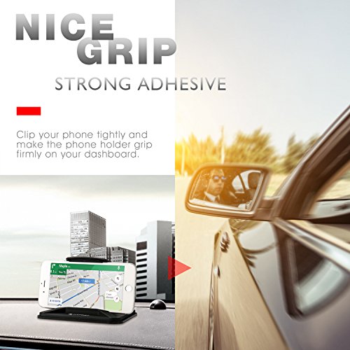 Universal Cell Phone Holder for Car - FITFORT Dashboard Car Phone Mount Stand Mounting in Pixel Vehicle GPS Holder Compatible with Phone XS X 8 7 Plus Samsung Galaxy Note 9 8 and 3-7 Inch Smartphone