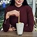 Hiware 12-Pack Gold Stainless Steel Straws Reusable with Case - Metal Drinking Straws for 30oz & 20oz Tumblers Dishwasher Safe, 2 Brushes Included
