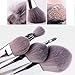 Professional Makeup Brushes Cosmetic Brush Set Synthetic Kabuki Eye Face Lip Powder Foundation Make Up Brushes with White Holder - 8 Pcs