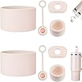 HYZ 8 Piece Accessories for Stanley Cup, Silicone Spill Proof Stopper Set and Protective Boot Including Straw Cover Cap for Stanley H2.0 20oz 30oz 40oz Tumbler, Rose Quartz