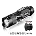 Mini Cree Q5 LED Handheld Flashlight,Super Bright 3 Modes Handheld 300 Lumen Torch Adjustable Focus Zoom Light Lamp,Best Tools for Camping,Hiking,Hunting,Backpacking,Fishing and BBQ,Pack of 4.