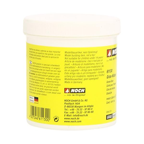NOCHÂ® Gras- Kleber/elektrostatische Begrasung/Grasleim fÃ¼r statische Grasfasern/alle Spurweiten/realistische Beflockung/geeignet fÃ¼r Gras-Master / 250 g Dose/DIY – Bild 5