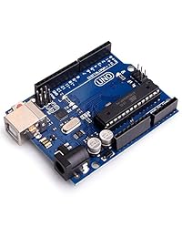 Quimat Arduino, placa con controlador CNC y motor de avance gradual. Protector V3.0 + UNO R3 + 4 piezas de controlador A4988 + motor de avance gradual Nema 17 para impresora 3D compatible con CNC y GRBL.
