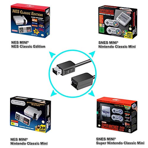 Classic Controller Extension Cable, 2Pack 3M/10 ft Super NES Classic