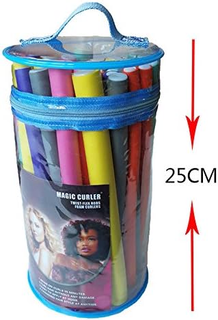 42pcs Foam Hair Rollers Professional Sponge Twist Flex Rod Curlers Styling Tools