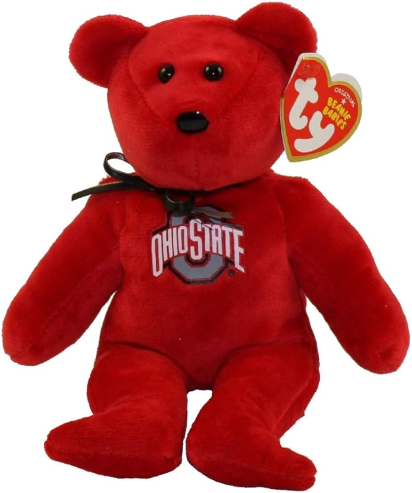 red beanie baby bear