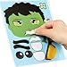 MALLMALL6 40Pcs Superhero Make a Face Stickers Party Favors Games Superheroes Birthday Party Supplies Captain Sticker Comics Hero League Room Decorations Wall Decals DIY Crafts for Kids Boys Girls