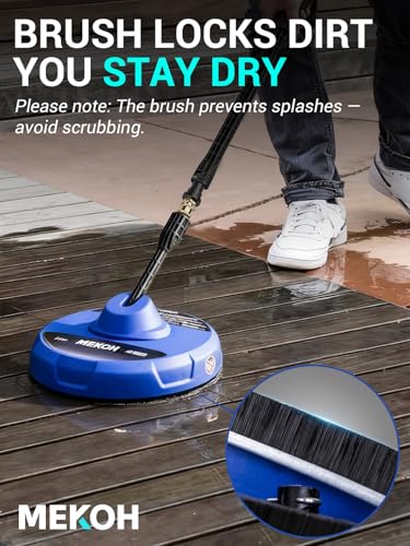 MEKOH Large Patio Cleaner Attachment for Karcher K2, K3, K4 | 31cm Cleaning Path, Max. 180 bar, Karcher Pressure Washer Accessories for Wooden Decking, Brick Paving, Stone Floor Cleaning