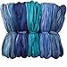 Hand Dyed Superfine Merino Tencel Roving for Spinning and Felting. 5oz, Blues