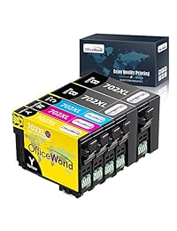 OfficeWorld Remanufactured Ink Cartridege Replacement for Epson 702 702XL 702 XL T702XL Used for Workforce Pro WF-3720 WF-3730 WF-3733 All-in-One Printer,5 Pack(2BK 1C 1Y 1M, High Yield)