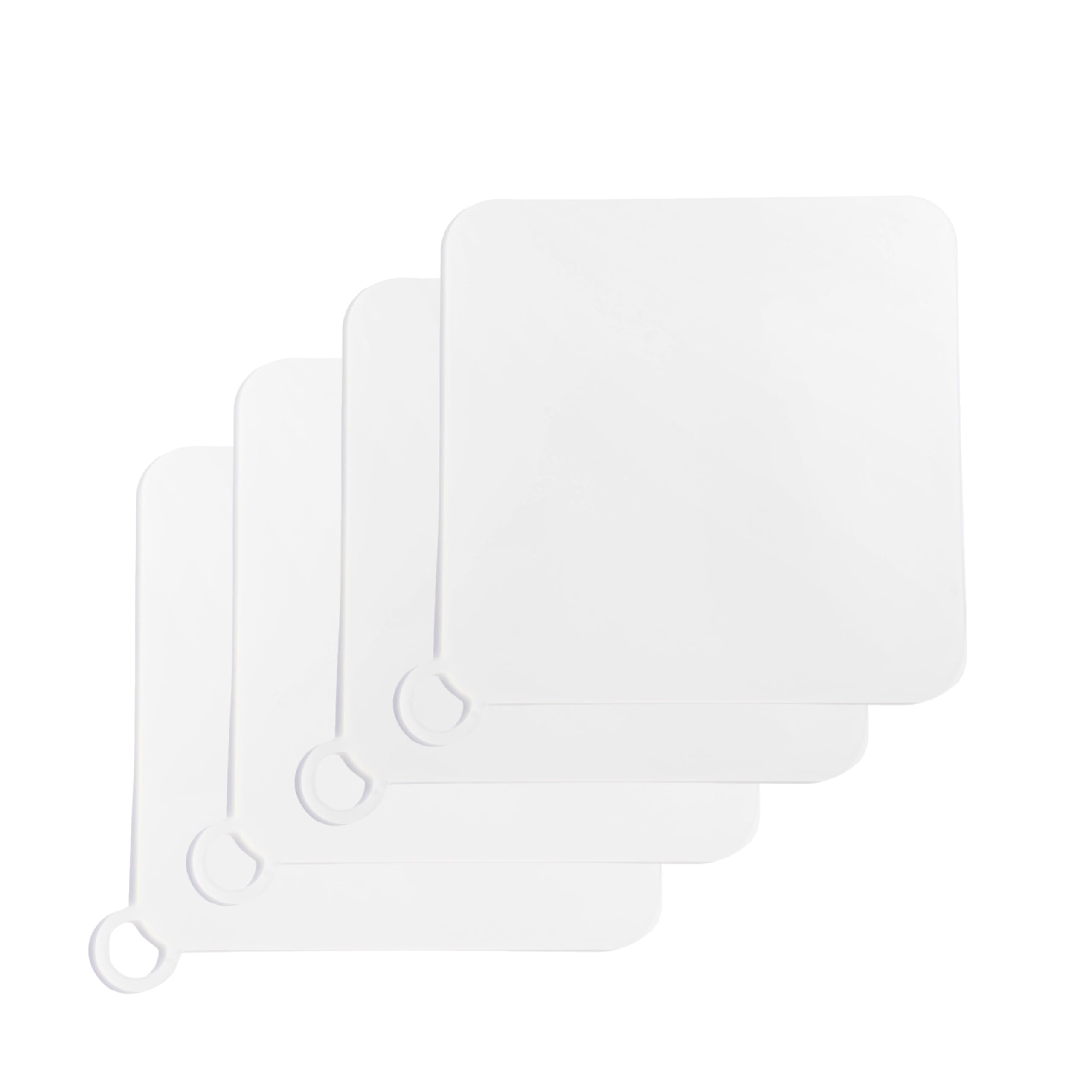 ADEGO 3 Pack Shower Drain Cover – 3 Anti-Odor and Non-Slip Silicone Drain Covers for Bathroom, Kitchen or Patio – Eliminates Bad Odors and Prevents Dirt (15 x 15, White)