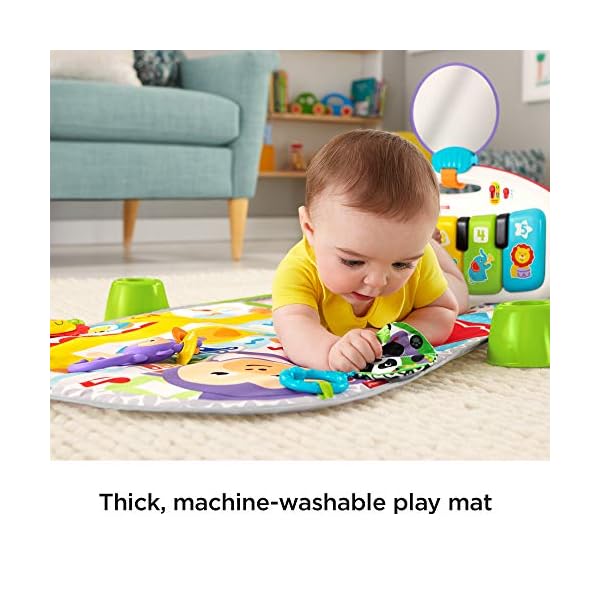 Fisher-Price-Kick-and-Play-Piano-Gym-New-Born-Baby-Play-Mat-with-Activity-Centre-Music-and-Sounds-Suitable-from-Birth Fisher-Price Kick and Play Piano Gym, New-Born Baby Play Mat with Activity Centre, Music and Sounds, Suitable from Birth