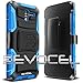 Evocel Generation Series Phone Case Compatible with Kyocera Hydro View (C6742), Hydro Reach (C6743), Hydro Shore featuring HD Screen Protector and Belt Clip Holster, Blue