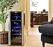 Avalon Bay Wine Cooler 21 Bottle Capacity Freestanding Dual Zone Silent Chiller, Digital Control Refrigerator, AB-Wine21DS Black Silver