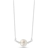 Gemstone Necklace 925 Sterling Silver 10mm Round Gemstone Pendant for Women
