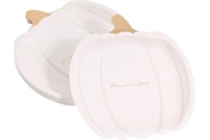 Luxshiny 20pcs Paper Pumpkin Plates, 7 Inch Pumpkin Party Dinner Plates Thanksgiving Harvest Fall Decorations for Parties, Picnic and Family Gatherings