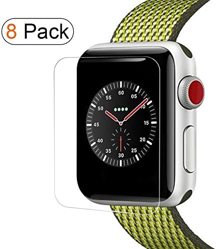 [8 PACK] For Apple Watch Screen Protector 42mm Series 3 2 1 ,PHXG HD Anti-Scratch Bubble Free Film Accessories For iWatch 42mm [6 PACK+2PACK Compatible With Case]