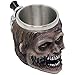 Evil Undead Zombie Head Beer Mug, Stein, Beverage Tankard or Coffee Cup with Stainless Steel Insert for Spooky Graveyard Halloween Party Decorations and Gothic Bar Decor Gifts for Men
