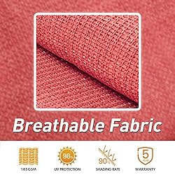 12'X12'X17' Rust Red Shade Sail Triangle Curved Sun