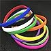 GOGO 100 Pcs Thin Silicone Wristbands for Adults, 1/5