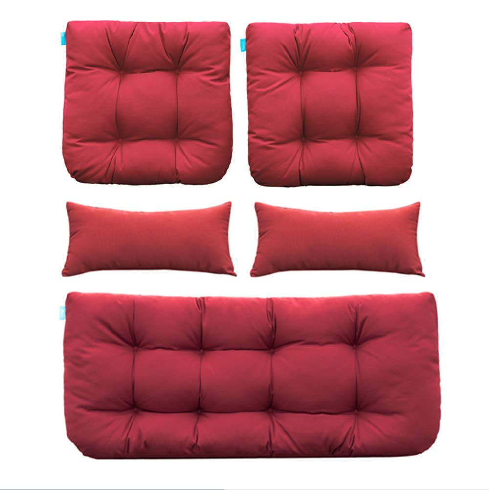 QILLOWAY Outdoor Patio Wicker Seat Cushions Group Loveseat/Two UShape