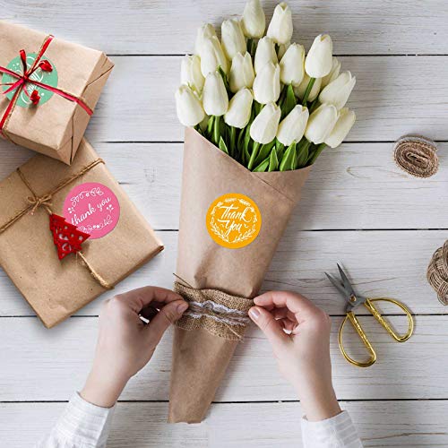 Thank You Stickers Roll， 10 Designs 1.5\