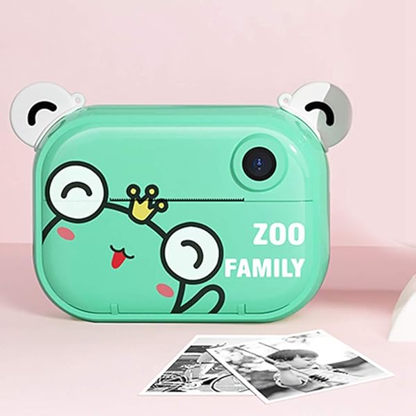 LHNEREGLHNEREG Kids Zero Ink Digital Instant Camera 2 4 USB Rechargeable Print Camera with Thermal Printing Paper Gift for 3 8 Year Boys GirlsGreen16G