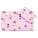 Set of 2 Pillowcases, Princess Print Pillow Covers for Toddler/Travel Pillows