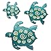 Juegoal Bathroom Metal Art Sea Turtles, Coastal Wall Decor Sculpture Hanging for Indoor, Outdoor, Living Room, Bedroom, 3 Pack, Blue