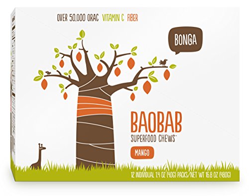 Bonga Foods Baobab Superfood Chews, Mango, 12 Ounce