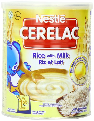 Nestle Cerelac, Rice with Milk, 14.11 Ounce Can (Pack of 24)