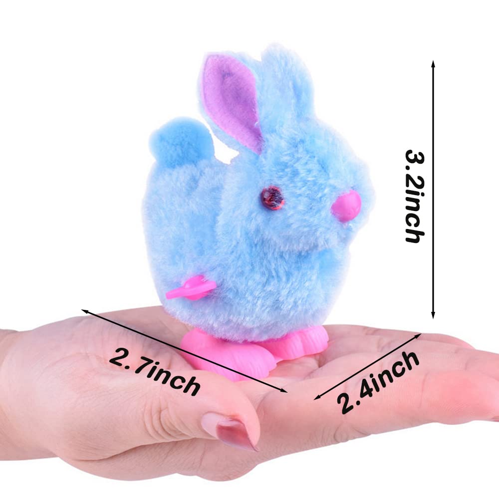Bunny Jumping Chick Wind Up Toys Novelty Chicken Hopping Windup Toy for Kids Toddlers Easter Egg Hunt Basket Stocking Stuffers Party Favors Goody Bag Fillers Birthdays Gifts (Color A)