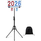 Purple River Manual Flip Scoreboard with Stand and Periods, Score Keeper for Outdoor/Indoor Games or Sports