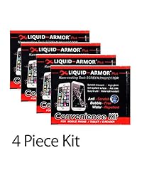 Liquid Armor Plus anti Blue Rays (4 x Packs) Protector de visualización desechables para teléfono celular & Tablet