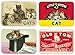 Cavallini Vintage Cats 24 Assorted Magnets
