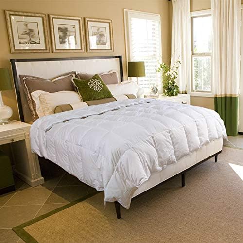 Lightweight Down Comforter for Summer （King Size）, 75% Down Duvet Insert with Corner Tabs, 100% Cotton Cover, Hotel Quality Hypoallergenic Comfy