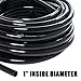 HYDROFARM VINYL BLACK TUBING HYDROPONIC IRRIGATION FLEXIBLE HOSE GROW SUPPLY (5' - 1" Inside Diameter)