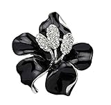 niceEshop(TM) Women Fashion Colorful Rose Flower Elegant Rhinestone Brooches and Pins