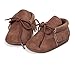 RVROVIC Baby Boys Girls Moccasins Soft Sole Tassels Prewalker Anti-Slip Shoes (S:0~6 Months, PU Dark Brown)
