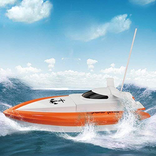 DeXop Remote Rc Boat H800 Rc Boat with High Speed Radio Remote Control Electric Racing Boat for Children, Adults-Orange (Only Works in Water) - Thumbnail 6