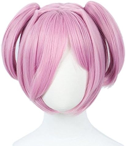 COSJP Girls Literature Club Cosplay Wig Pink Ponytail Hair Synthetic Halloween Wig