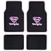 Warner Brothers Supergirl Seat Cover & Floor Mat for Car - Universal Fit Auto Accessories w/ Belt Pad, Steering Cover