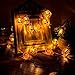 YBB Solar Pumpkin String Lights, Waterproof Halloween Christmas Decoration String Lights, 30 LED Lights 8 Flickering Modes Jack-O-Lantern for Outdoor, Home, Patio, Garden (7.5m/25ft- Warm White)