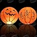 Sumille 2 Pcs Halloween Pumpkin Lanterns 7.9inch 20cm LED 3D Jack O' Lantern Pumpkin Hanging Paper Lanterns for Halloween Indoor Outdoor Party Decoration, 7.9inch, Orange